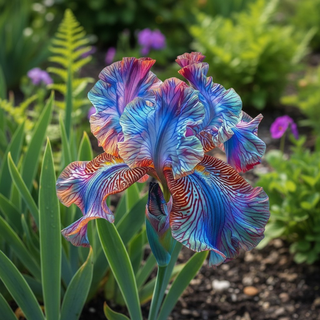 50 Multicolor Iris Flower Seeds – Rare Veined Rainbow Blooms gallery