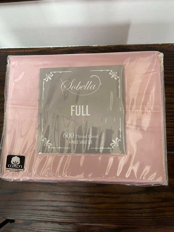 Luxury Sobella 600 Thread Count 100% Cotton Sateen Sheet - Size FULL 4 Piece Set gallery