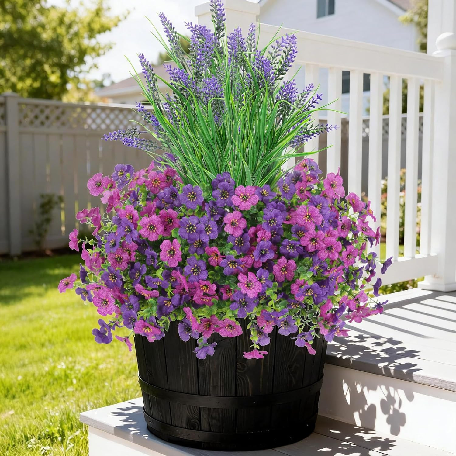 Artificial Flowers for Outdoors Spring Summer, 14 Bunches UV Resistant Fake Plan gallery