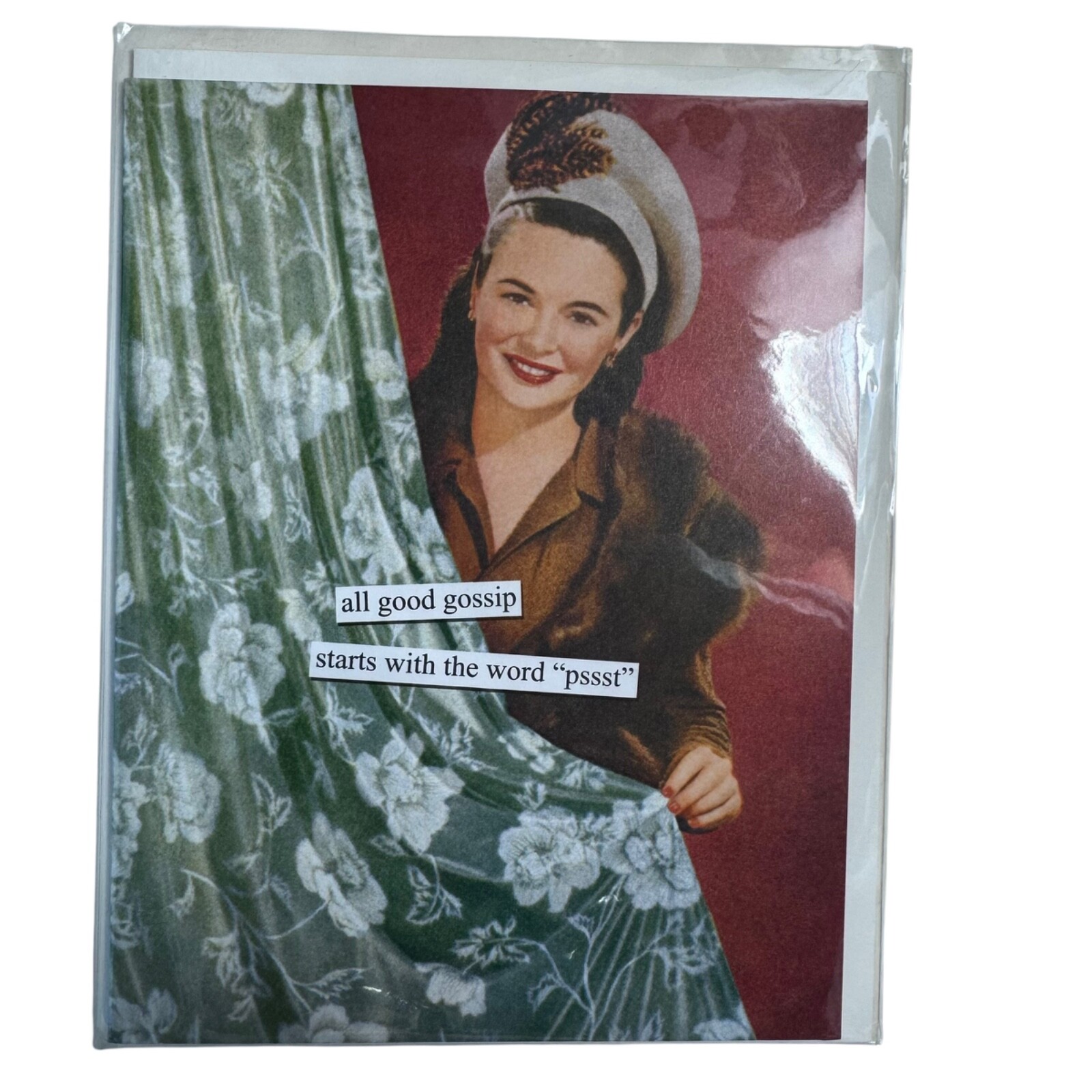 Anne Taintor All Occasion BLANK Greeting Card 36797 Retro 50s Women Mink Gossip gallery