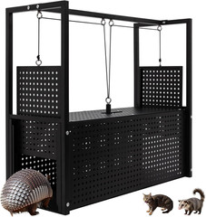 32’’ Armadillo Trap, Heavy Duty Steel Live Animal Trap, Humane Catch & Release f