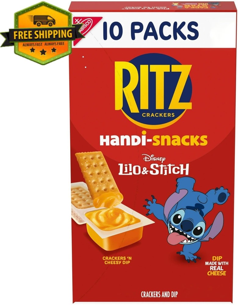 Handi-Snacks RITZ Crackers with Cheese Dip, 10 Individual Snack Packs