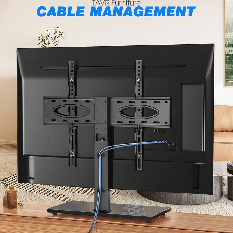 Swivel Tabletop TV Base Stand with Mount for 37 40 45 50 55 60 65 70 75 inch TV gallery