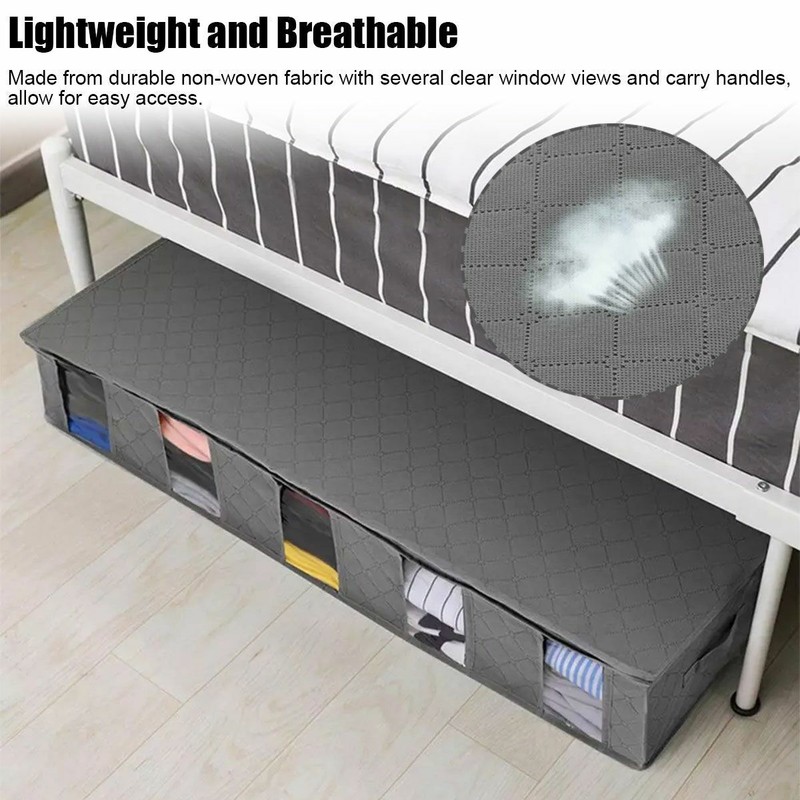 Under-Bed Foldable Organizer Under the Bed Storage Bag Box for Clothes Blankets gallery