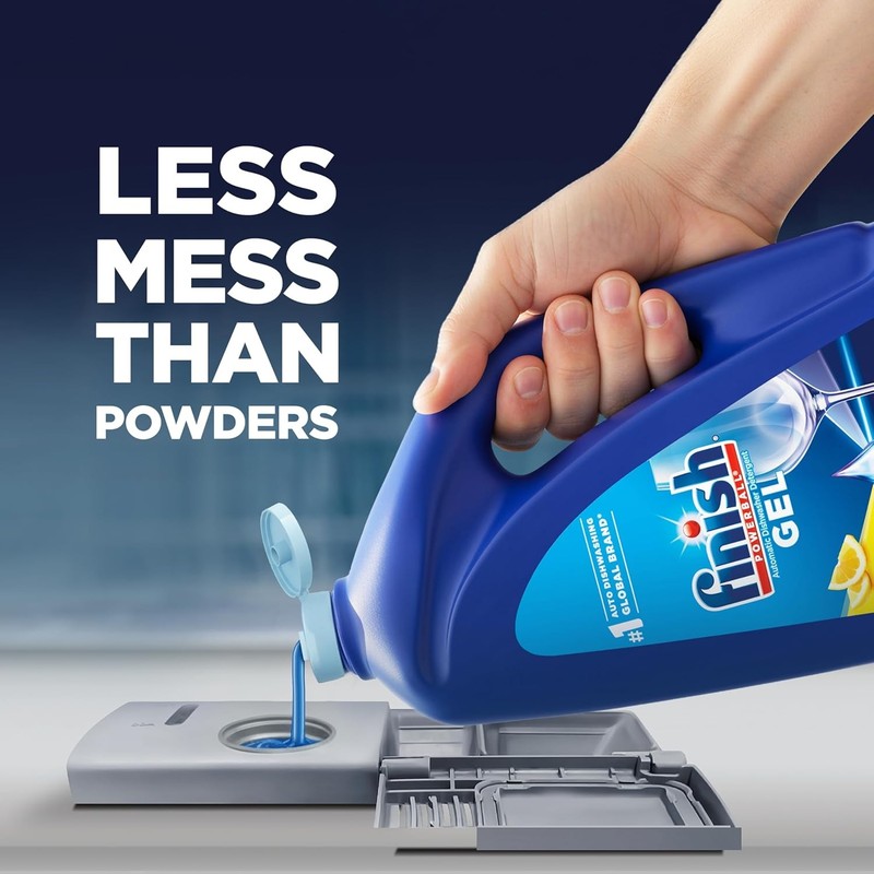 Finish Gel Liquid Dishwasher Detergent, Advanced Deep Cleaning Power Dish Soap, gallery