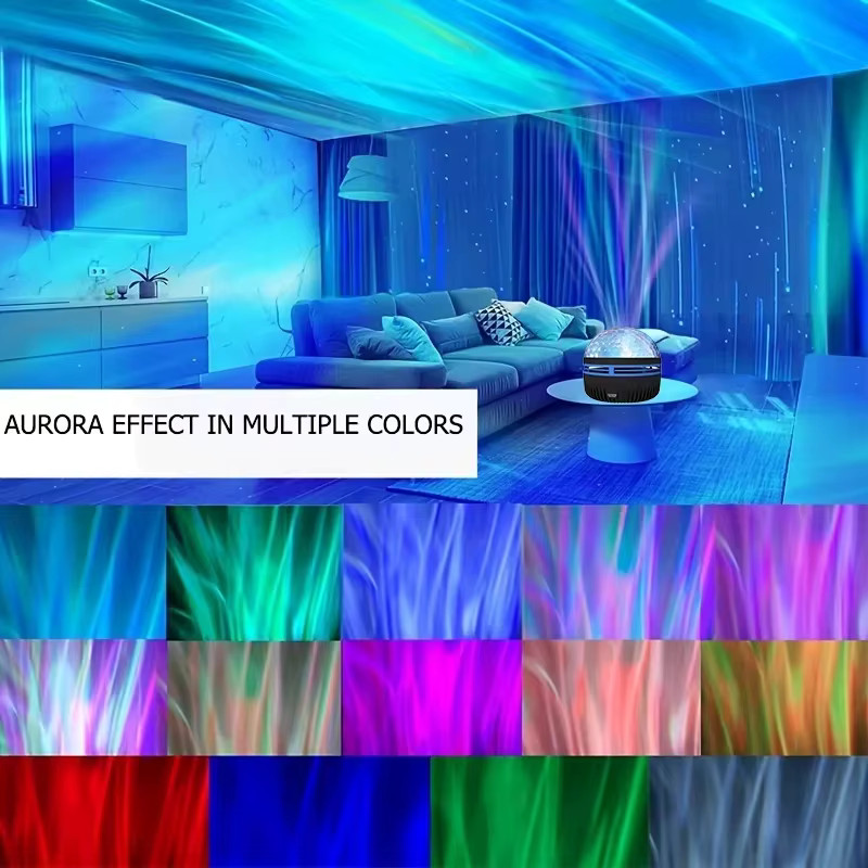 1pc Star Projector, Galaxy Projector, Water Ocean Wave Projector For Bedroom Nig gallery