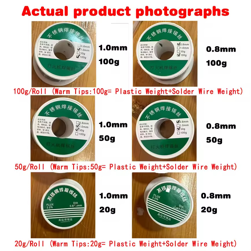 Low Temp Solder Wire Rosin Core for Stainless Steel Aluminum Copper 0.8mm 1.0mm gallery