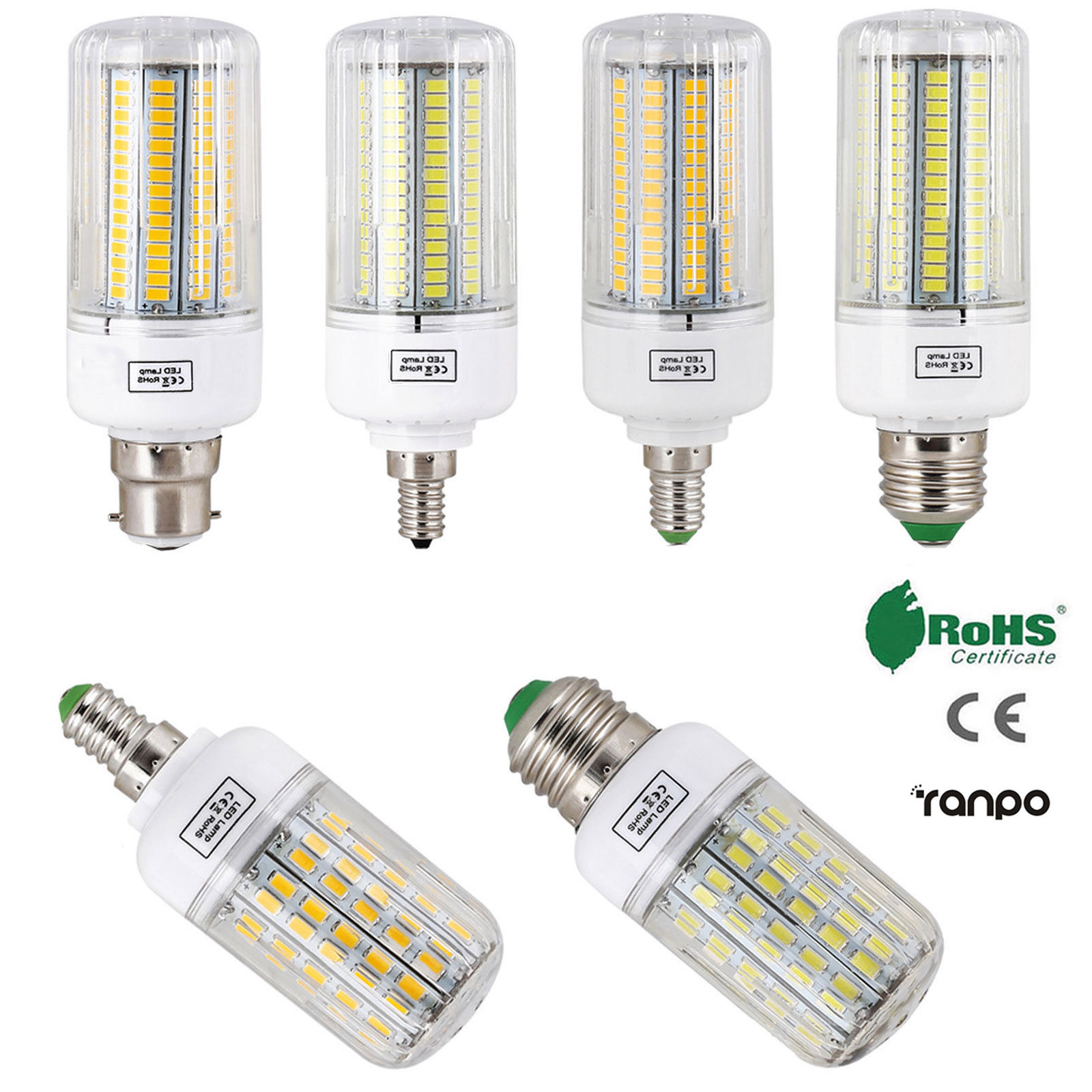 E27 E14 E12 B22 LED Corn Bulb 5730 SMD Light Corn Lamp Incandescent 20W - 160W gallery