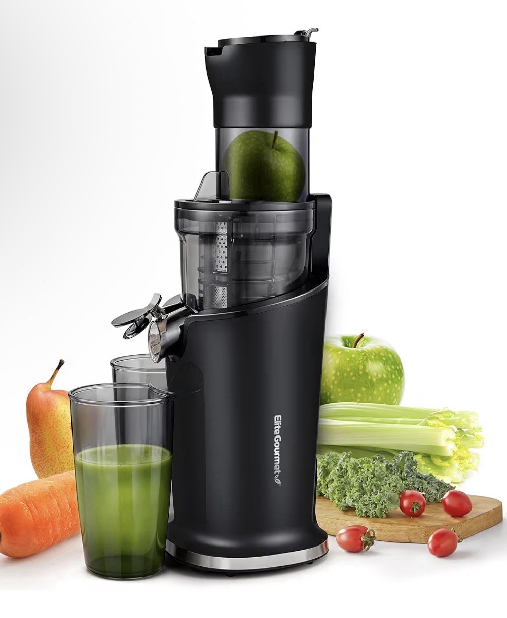Elite Gourmet EJX017 Cold Press Slow Juicer 27 oz Black BPA Free Easy Clean gallery