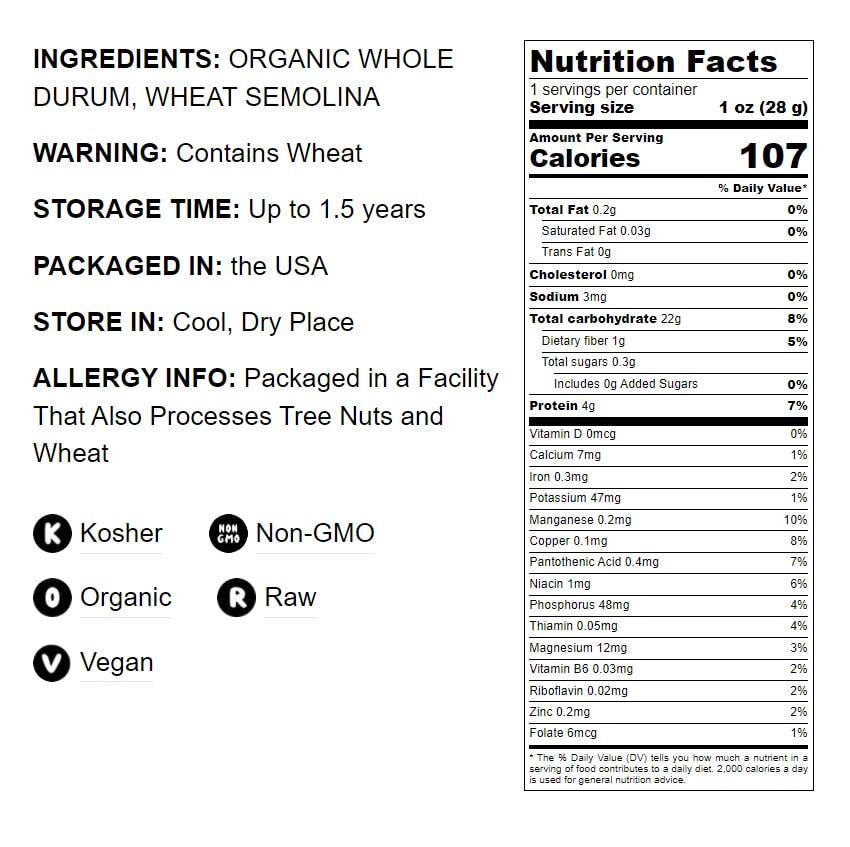 Organic Whole Wheat Couscous – Non-GMO, Kosher, Raw, Vegan – by Food to Live gallery