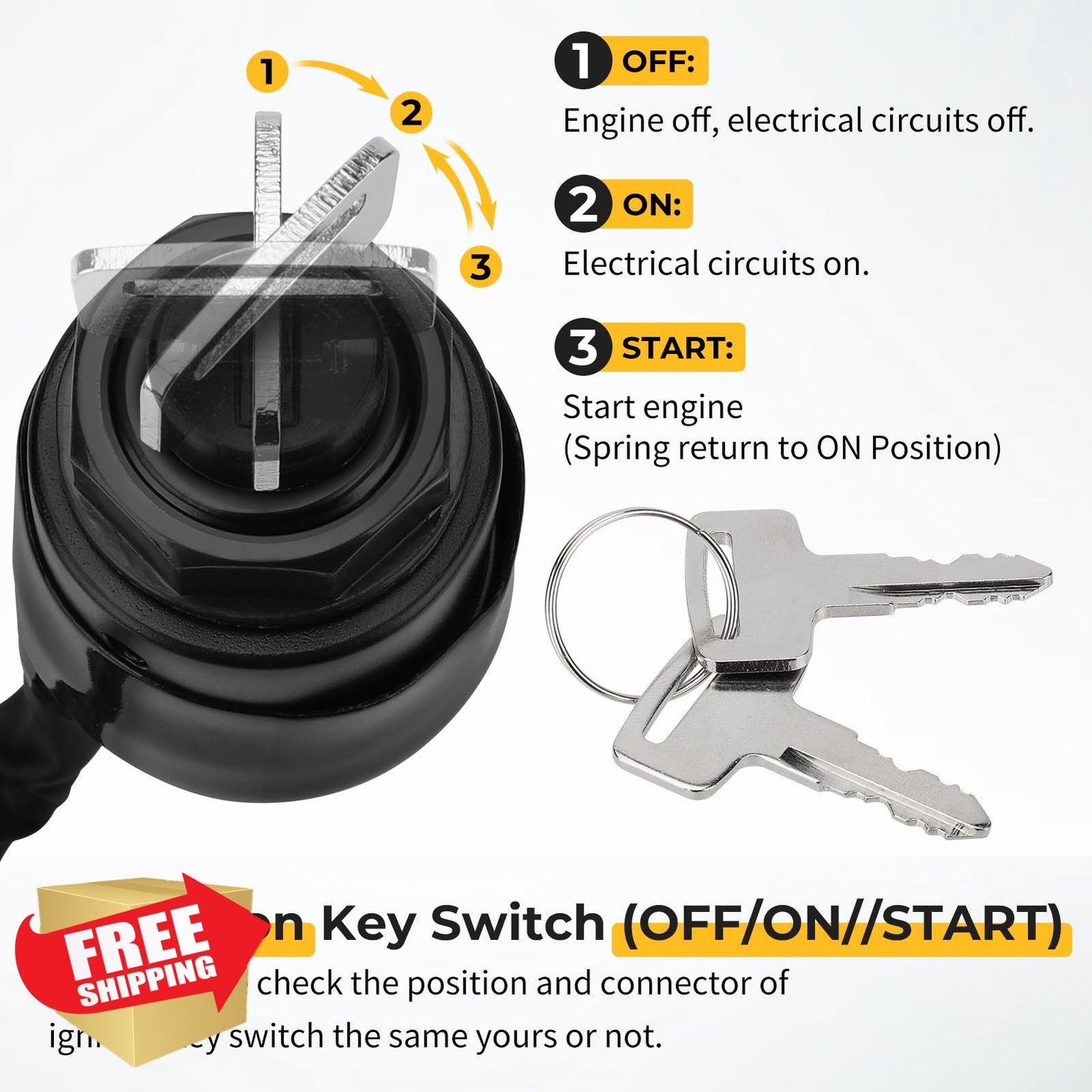 M MATI Ignition Key Switch Kawasaki Mule 2010-2023 gallery