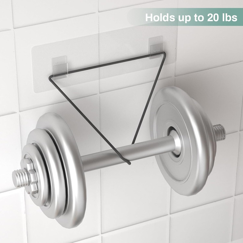 White Shower Caddy Organizer, 2 Pack Adhesive Shampoo Holder Basket Shelves for gallery