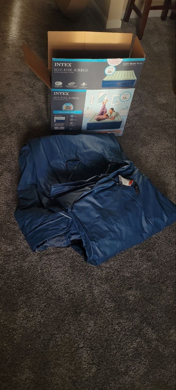 Intex Elevated Dura Beam Fiber Tech Airbed Queen Size - 64413ED gallery