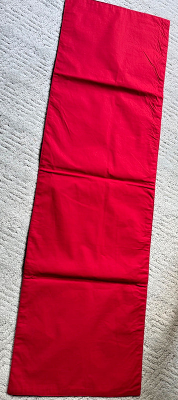 Table Runner Solid Red Color With Copper & Silver Color Sequins Accent Holiday gallery