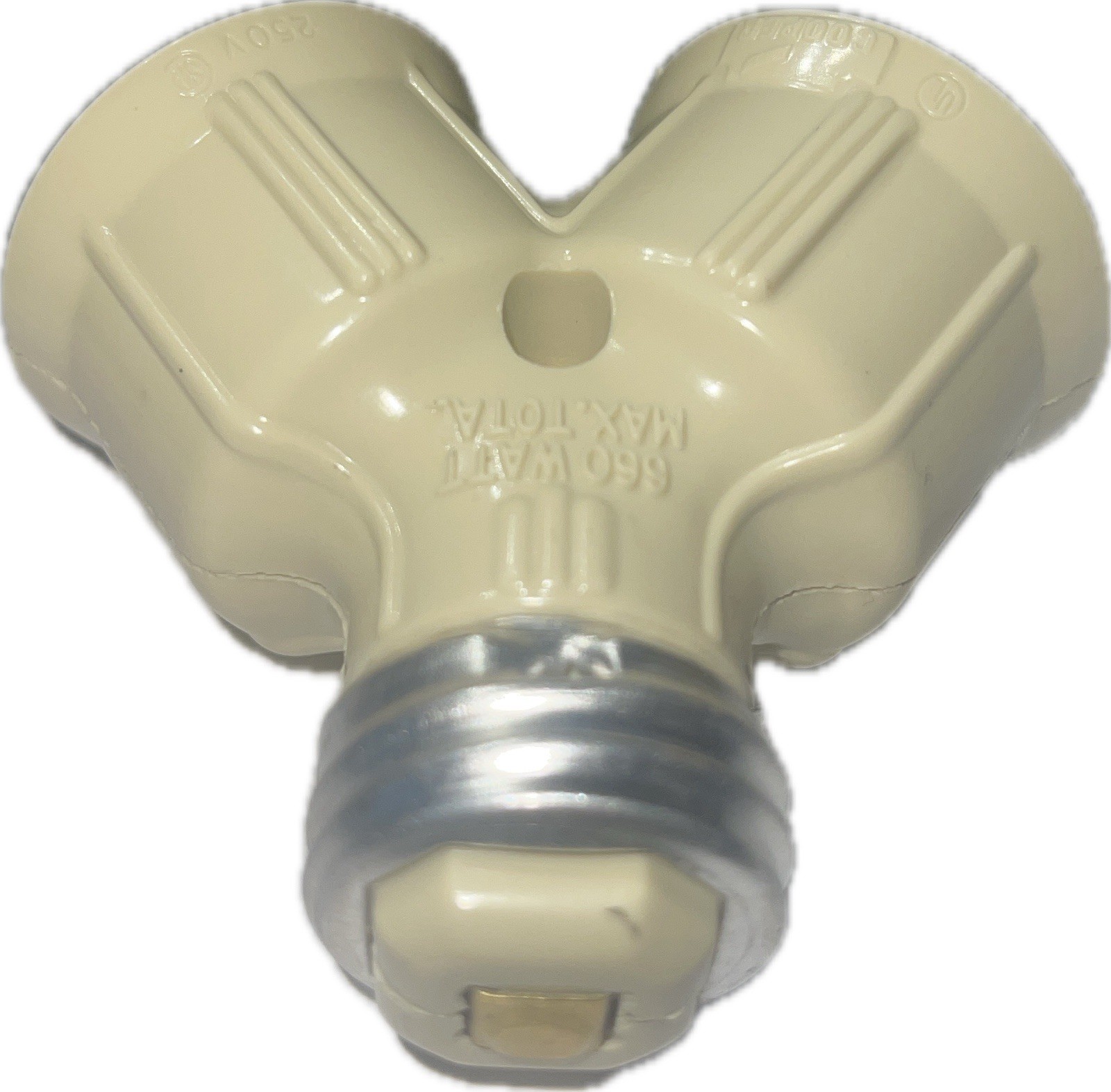 Eaton Cooper 700V Lamp Holder Adapter Ivory 2 Outlet 660W 250V 2 Pack gallery