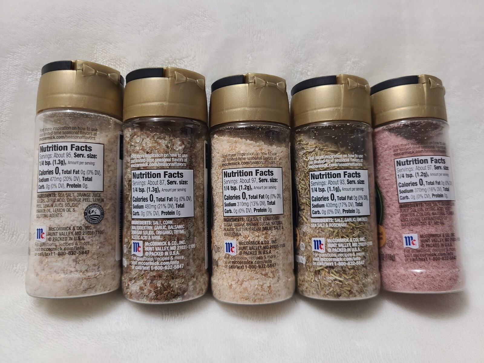 McCormick Finishing Salts Complete Set of 5 Limited Edition gallery