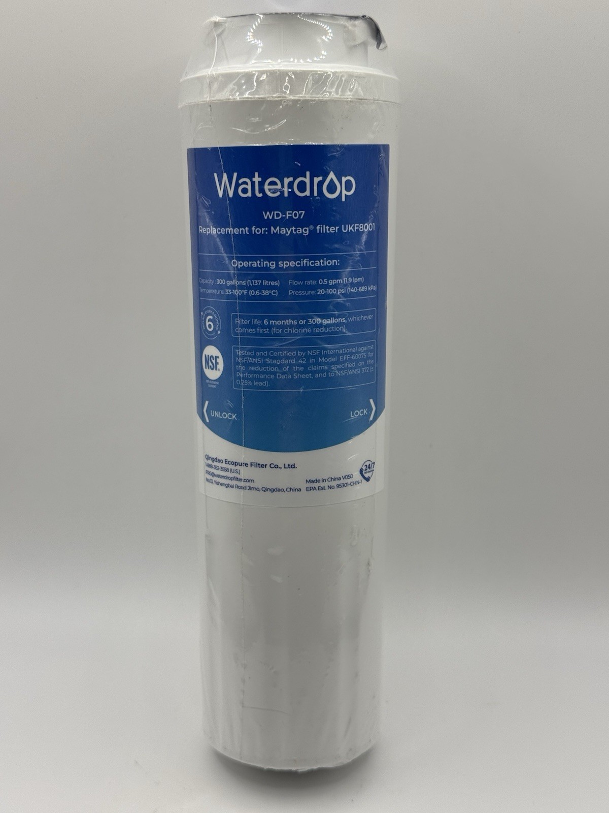 Waterdrop WD-F07 Replacement Water Filter fits UKF8001 gallery