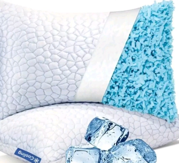 Bamboo Memory Foam Gel Cooling Pillows - Queen Size Pack Of 1 gallery