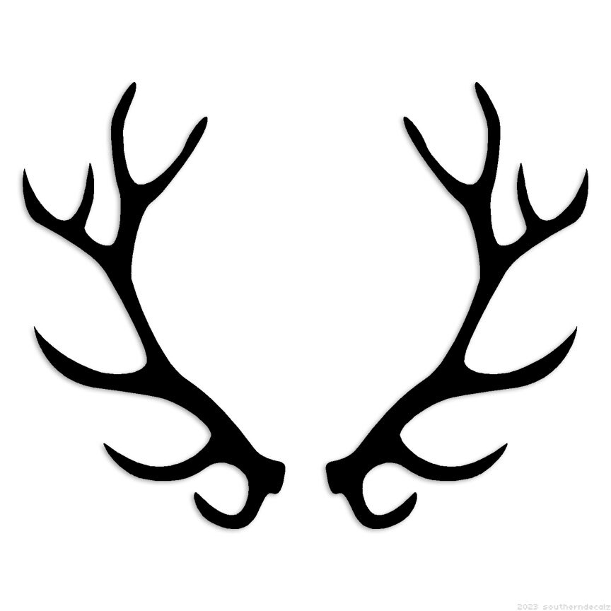 Deer Rack - Decal Sticker - Multiple Colors & Sizes - ebn6719 gallery