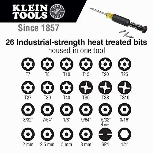 Klein Tools 32307 Multi-bit Tamperproof Screwdriver, 27-in-1 Tool with Torx gallery