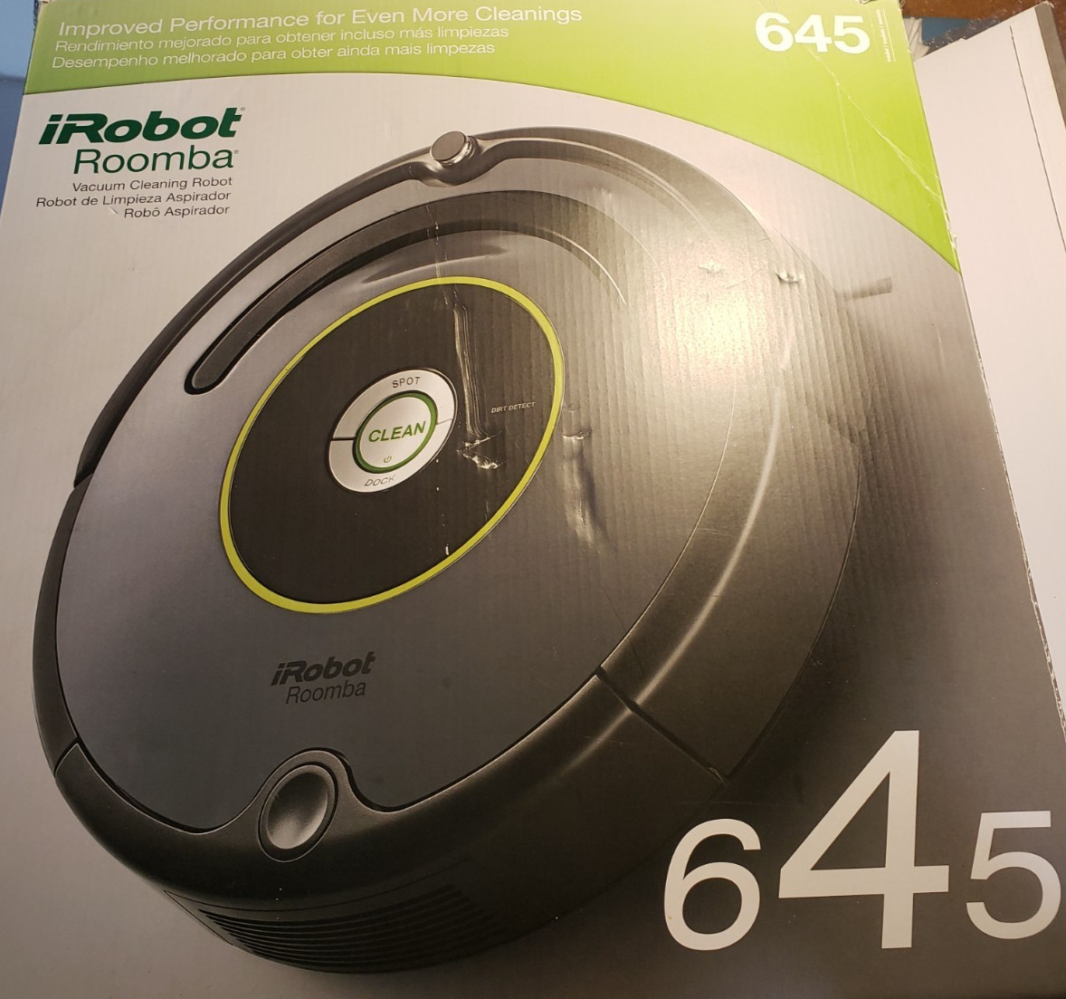 iRobot Roomba 645 Robotic Vacuum Cleaner + Charging Base + All Accessories READ gallery