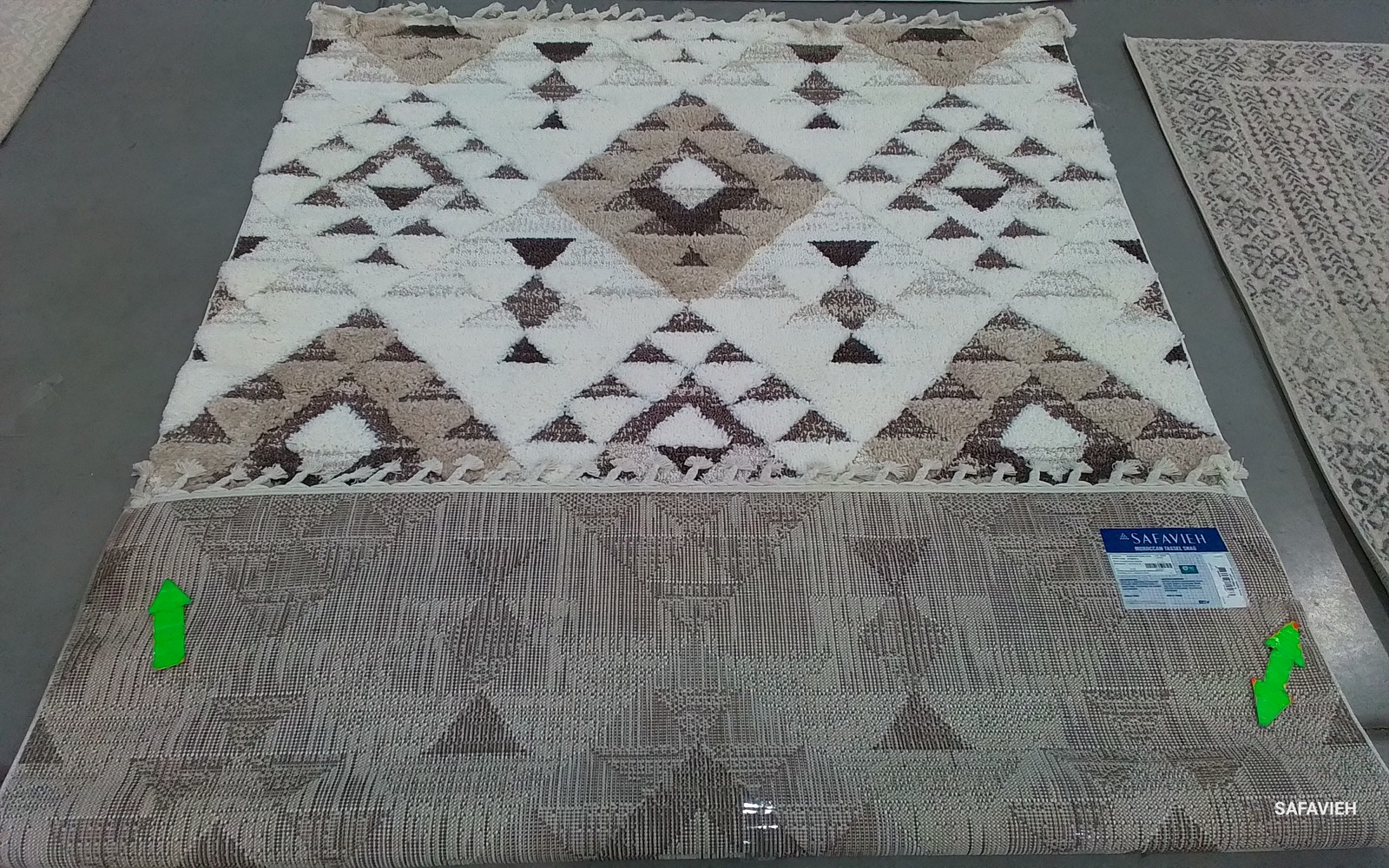 IVORY / BROWN 6'-7" x 9'-2" Back Stain Rug, Reduced Price 1172799772 MTS688A-6 gallery