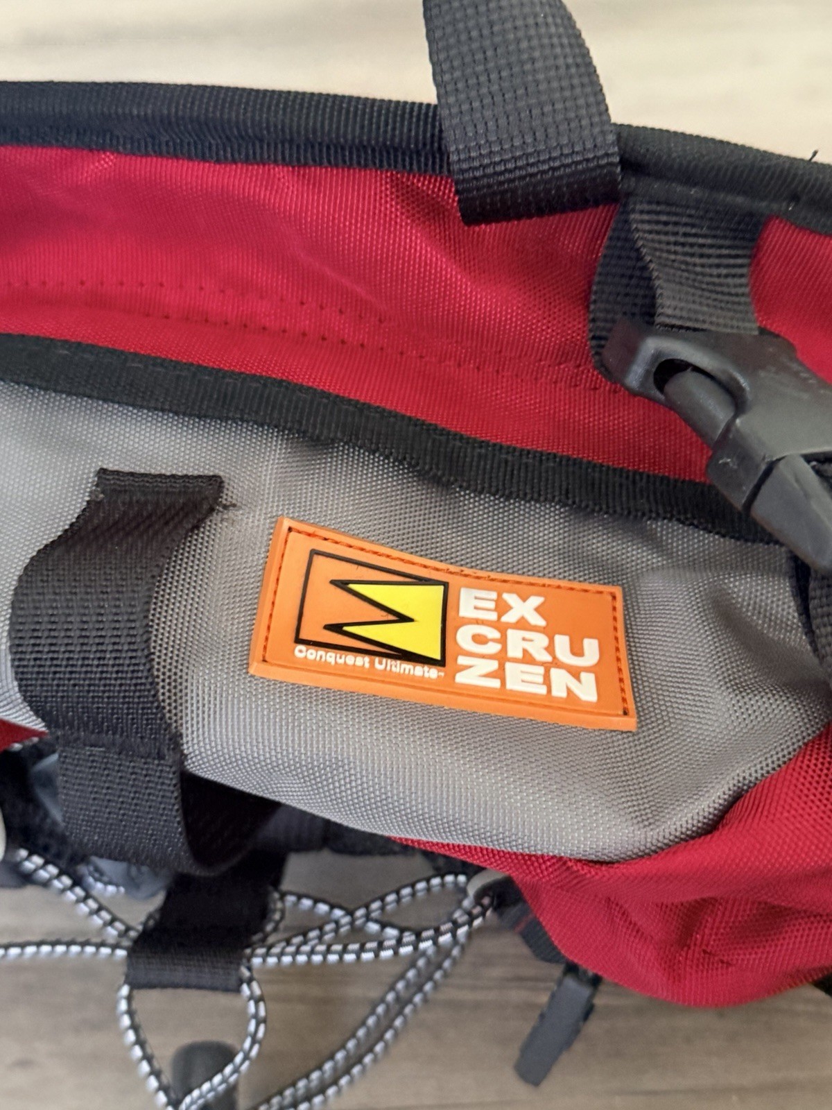 Excruzen Hiking Expedition Backpack Bag Gray Red 5