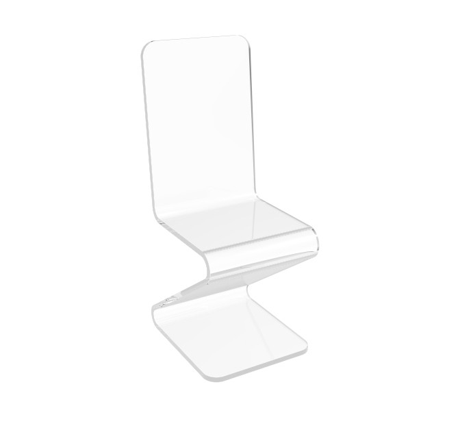 Returned Unit Acrylic Chair (16"x17"x40") Fully Assembled 250lb Capacity gallery