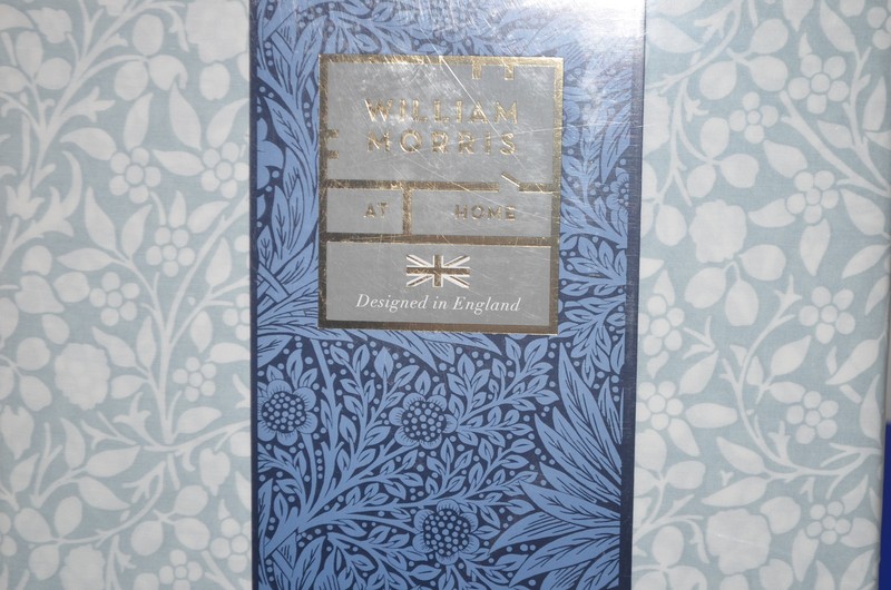 William Morris KING Sheet Set Tonal Clover Soft Blue 100% Cotton Percale NEW gallery