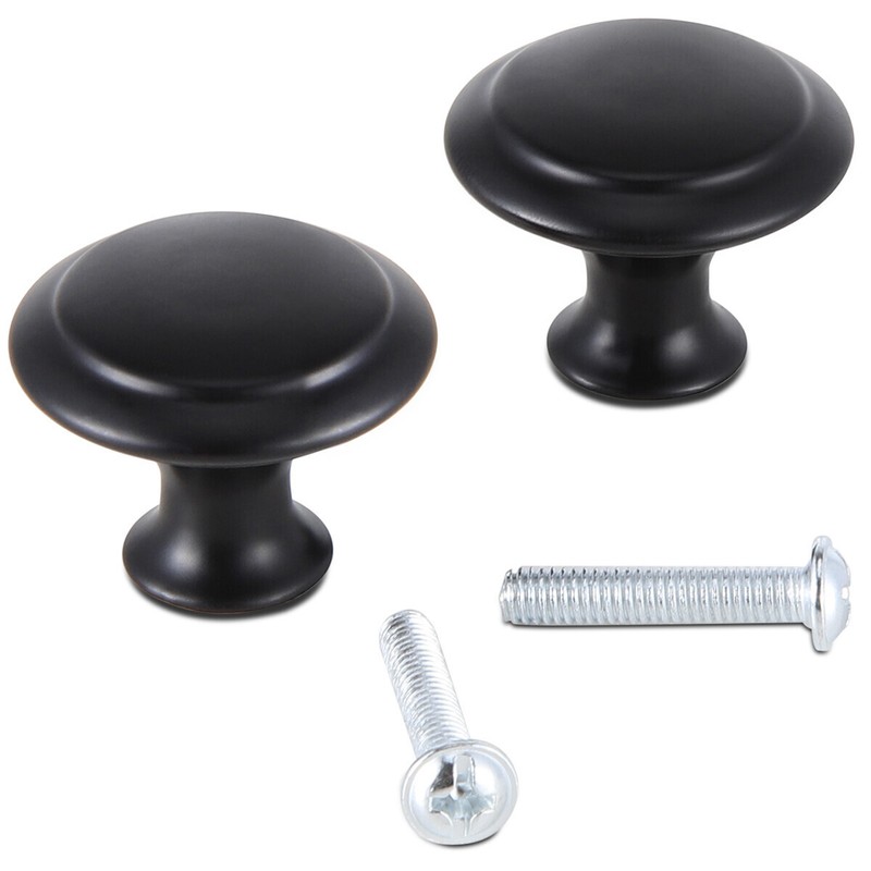 40 Pack Cabinet Knobs Matte Black Stainless Steel Kitchen Bathroom Cabinet Pulls gallery