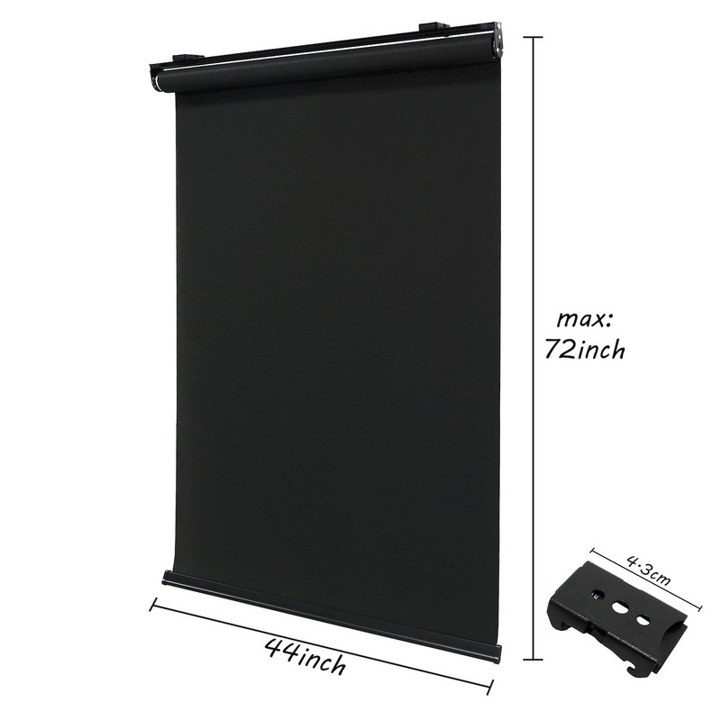 44"x72" Cordless Light Filtering Roller Shades Window Blinds Waterproof Insulate gallery
