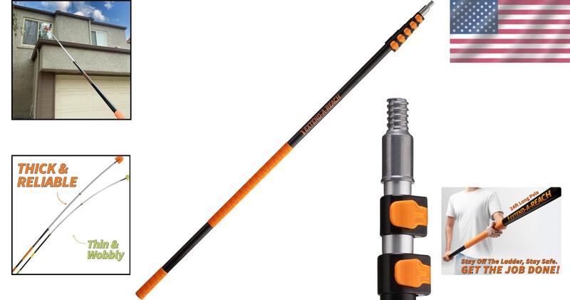 5-24ft Telescoping Extension Pole - Lightweight, Durable; Ideal for Painting gallery