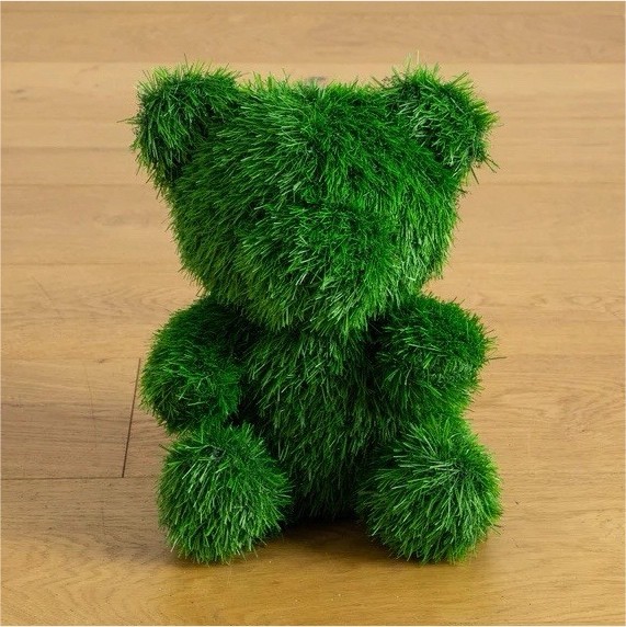 14" UV Resistant Artificial Grass Garden Plush Topiary Bear (Indoor/Outdoor) gallery