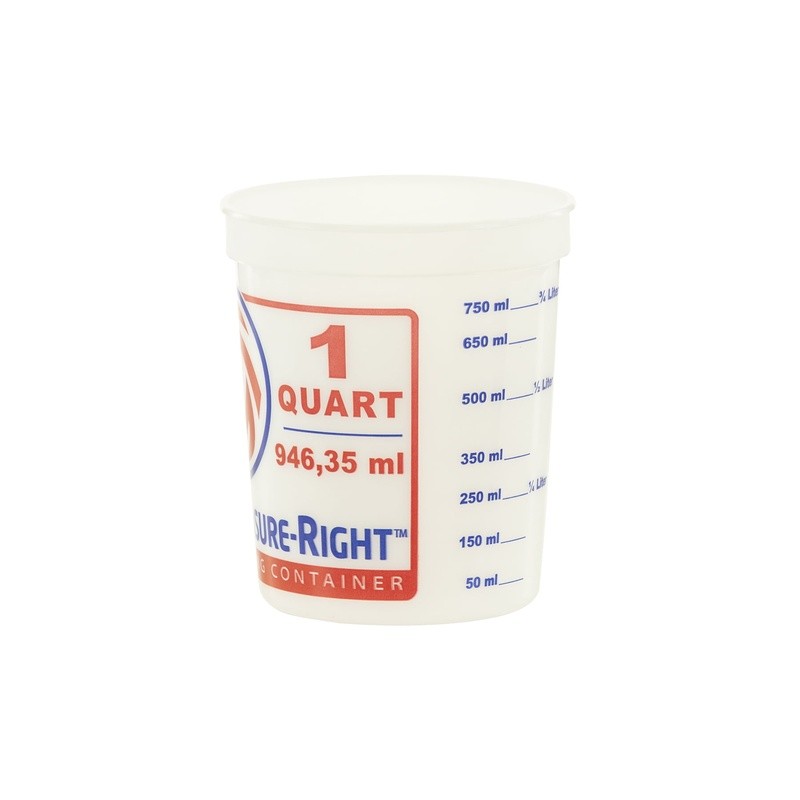 1 Quart Plastic Mixing Container BPA-Free Pre-marked Measuring Cup Easy Clean US gallery