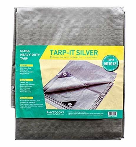 12 ft X 20 ft Waterproof Multi Purpose Water Proof Silver Tarp Poly Cover for... gallery