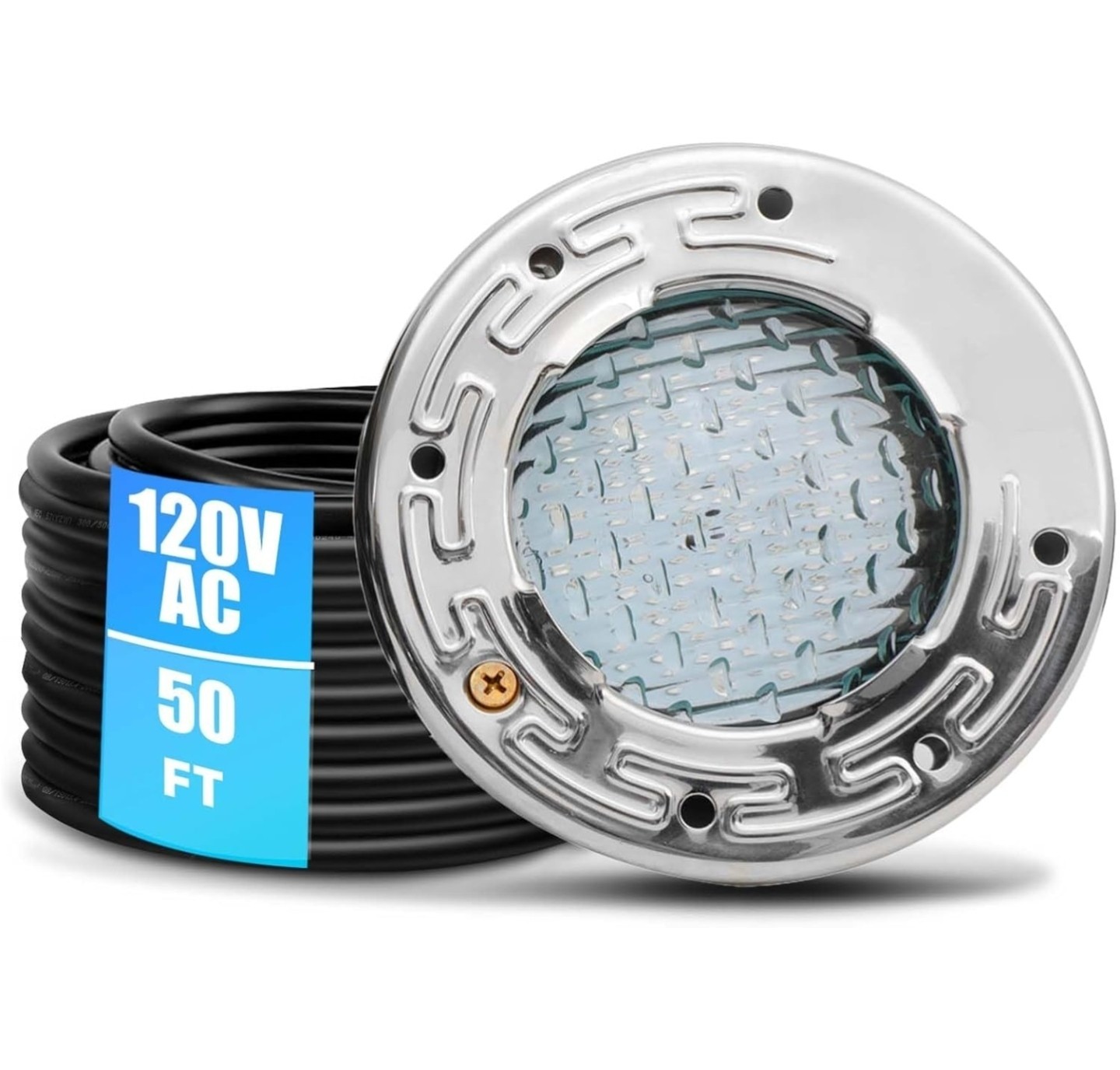 PoolTone™ Standard White LED Pool Light 12 or 120 Volt 15-50 Ft gallery