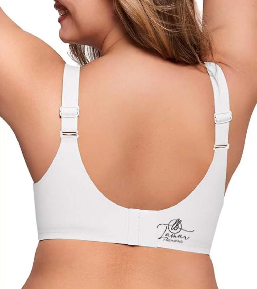 Women Wireless Bra No Underwire Full Coverage Support - White gallery