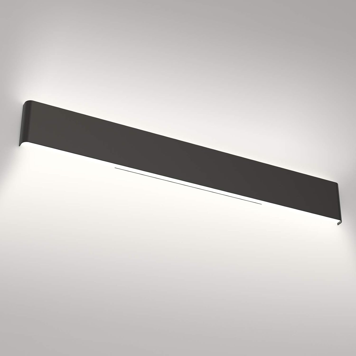 Modern 43.3" Black LED Vanity Light Fixture for Bathroom, 5000K White Light gallery