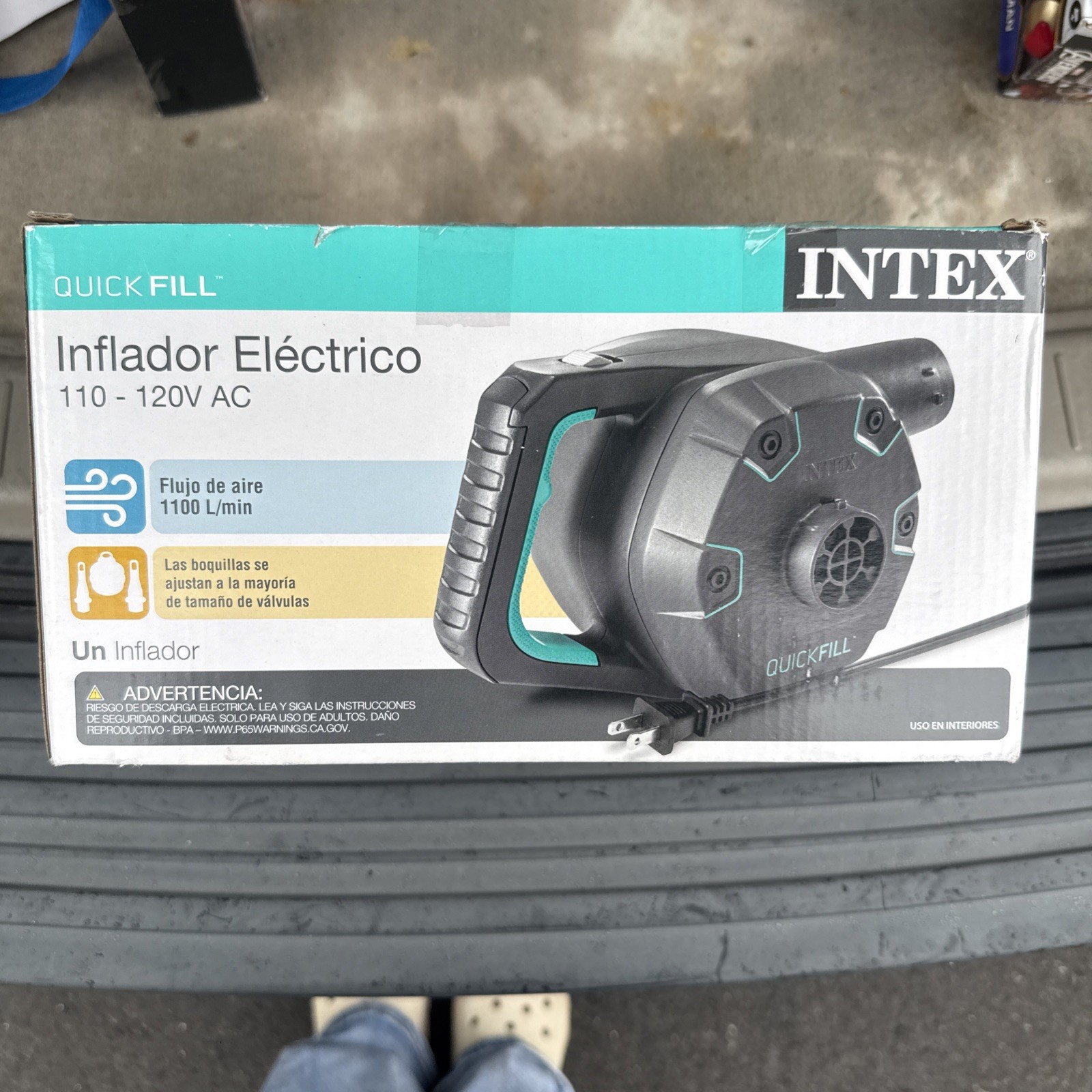 Intex Quick Fill Electric Air Pump Inflatable Air Bed 12V DC Car Adapter gallery