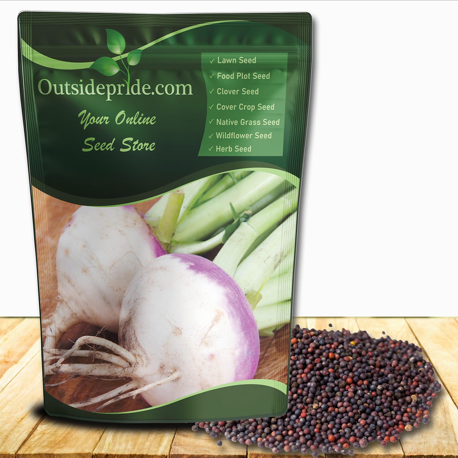 1 LB Purple Top Turnip Seeds - Bulk Brassica Seed For Food Plots, Cover Crops gallery