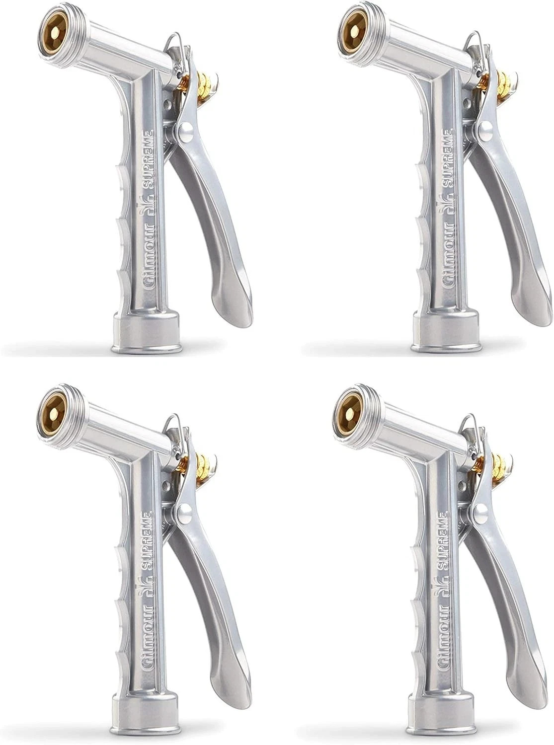 New Gilmour Solid Metal Hose Spray Nozzle with Threaded Front 573TF, 4 Pack gallery