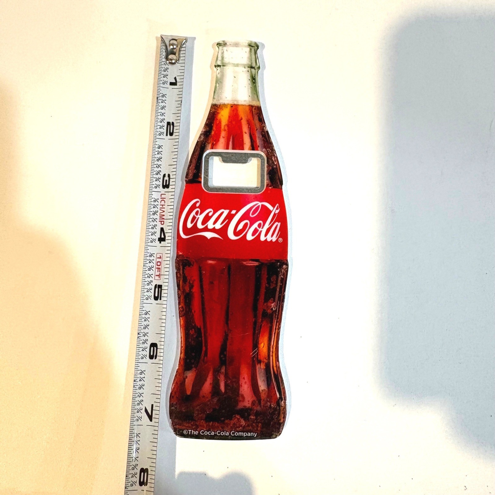 Coca-Cola Bottle Shaped Magnet Bottle Opener Red White Classic Soda Advertising gallery