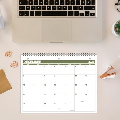 Calendar 2026 for 3 Ring Binder - Calendar 2026 from January 2026 - Green gallery