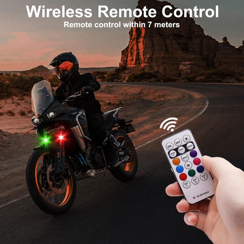 Wireless Magnetic Strobe LED Lights with Remote Control,8 Colors Waterproof gallery