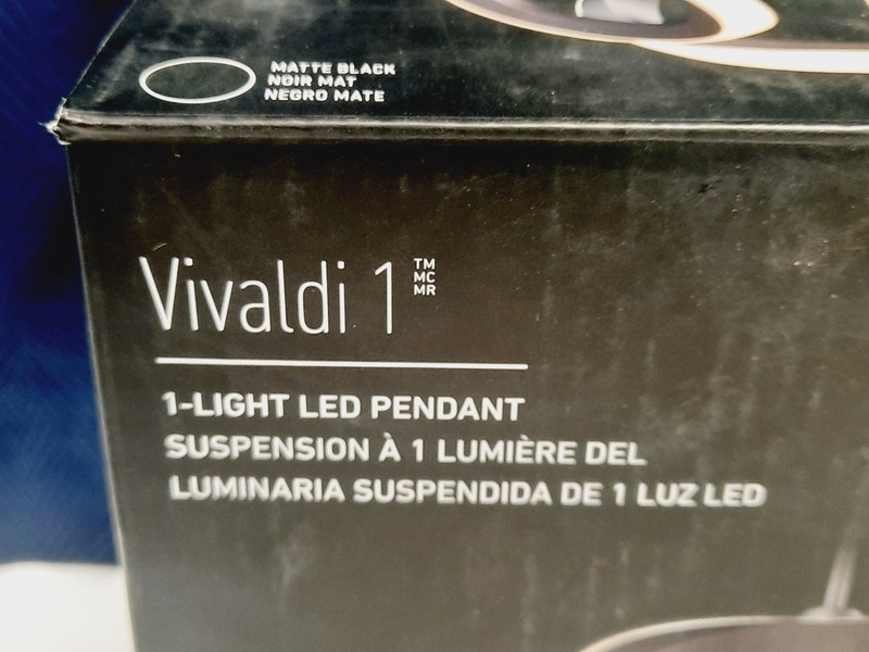 Artika Vivaldi 1-Light Matte Black Modern LED Mini Pendant Light Fixture NEW gallery