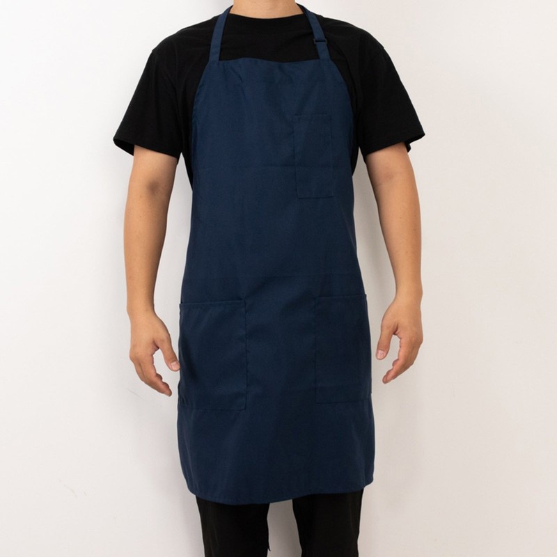 NAVY BLUE Premium Polyester Kitchen Chef Apron with Adjustable Neck and Long gallery