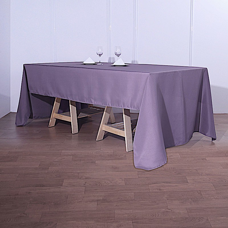 Violet Amethyst 72x120 RECTANGLE POLYESTER TABLECLOTH Catering Dinner Supplies gallery