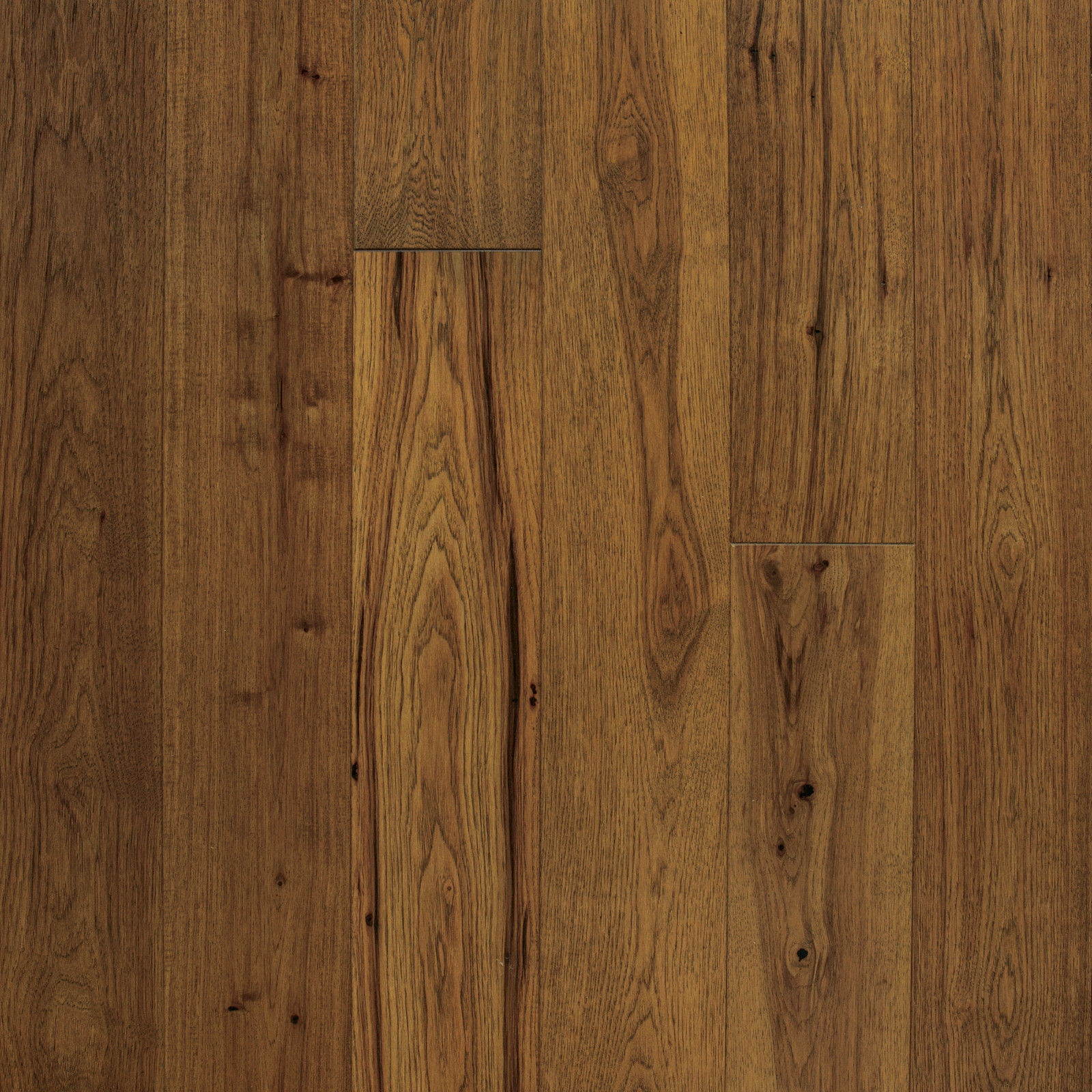 Wide Plank Hickory Flooring, Saddle, Prefinished Engineered, Sample gallery
