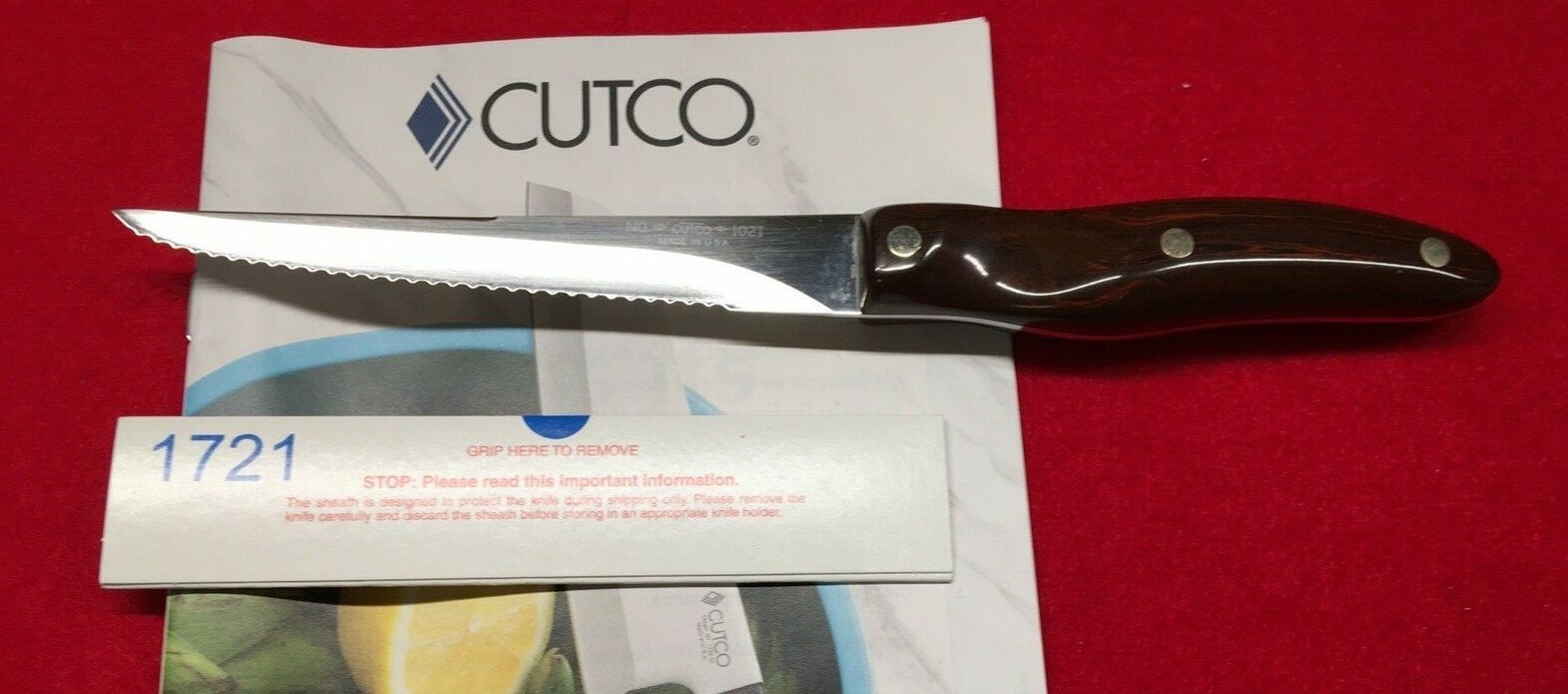 CUTCO 1021 DD Trimmer Knife Sharp! Factory Fresh! Classic/Brown 1721 Choose Qty gallery