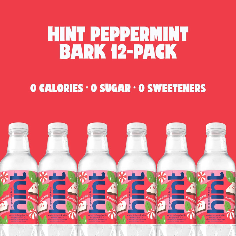Fruit-Infused Bottled Water, Peppermint Bark- Sugar Free Flavored Water with Zer gallery